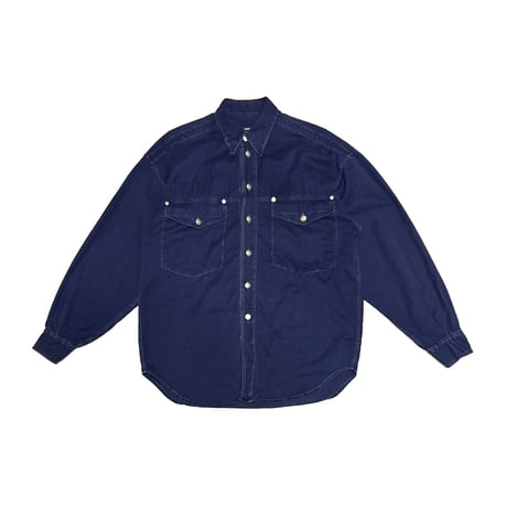 【USED】90's VERSACE JEANS SIGNATURE Indigo Western Shirt