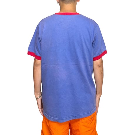 【USED】90's-00's PVC Patch Rave Ringer T-shirt