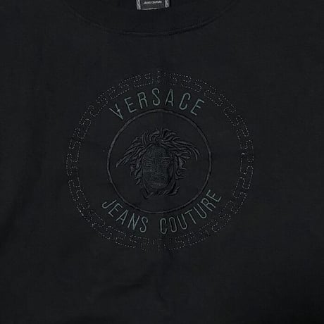 【USED】90's BOOTLEG VERSACE JEANS COUTURE DEFORMED TOPS
