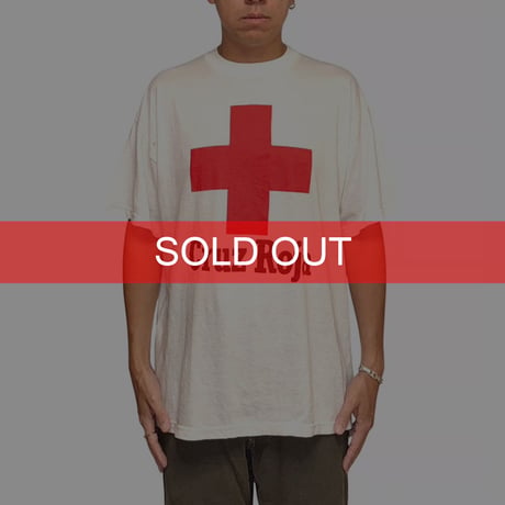 【USED】90's-00's Cruz Roja Red Cross Logo T-shirt