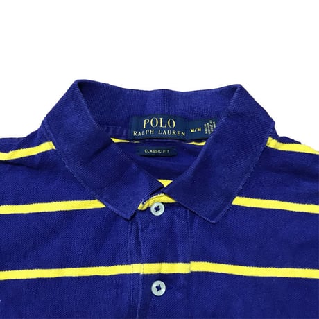 【USED】POLO RALPH LAUREN BORDER POLO SHIRT