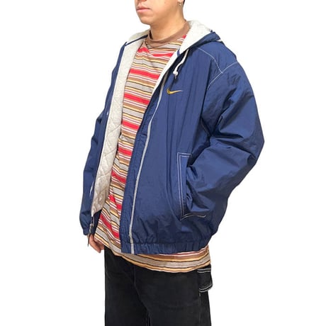 【USED】90'S NIKE OLD SCHOOL HOODED ZIP JACKET
