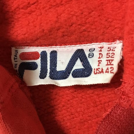 【USED】90'S FILA PULLOVER HOODIE MADE IN ITALY
