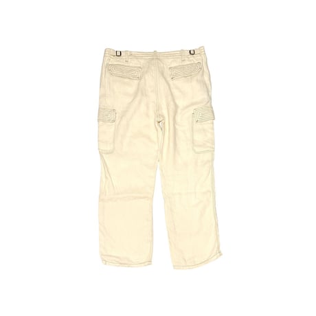 【USED】00's GAP JEANS Wide-Leg Linen Cargo Pants Off-White