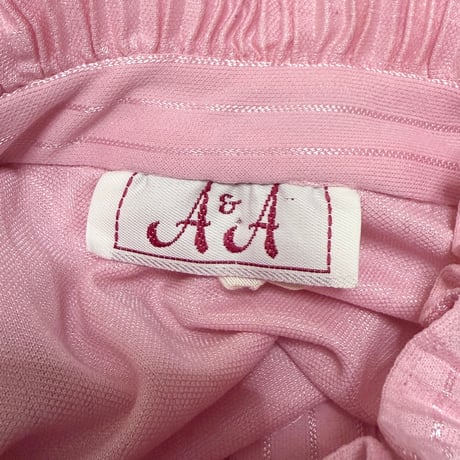 【USED】80's A&A FRILL BLOUSE PINK