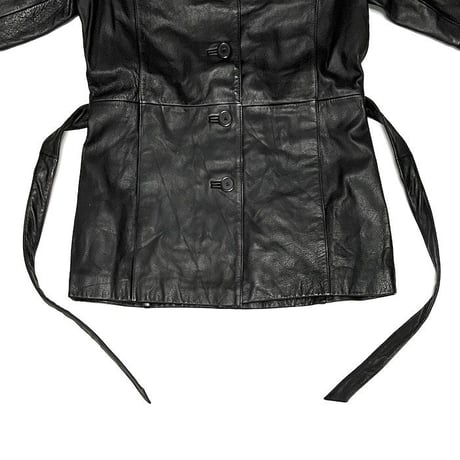 【USED】00'S OUTBROOK LEATHER JACKET BLACK