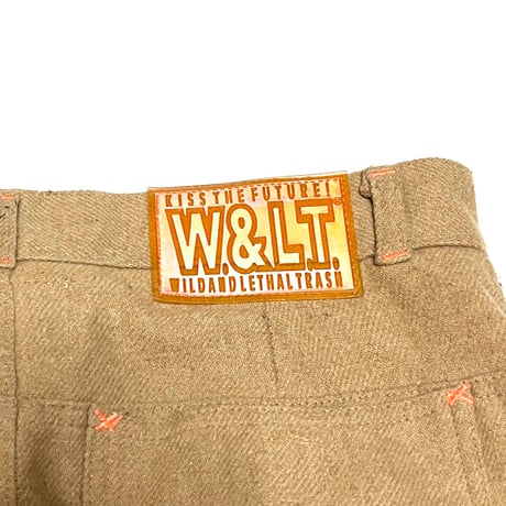 【USED】90's W.&L.T. MIX WOOL SINGLE CARGO POCKET PANTS