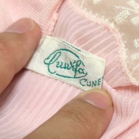 【USED】60's LINGERIE SLIP DRESS BABY PINK