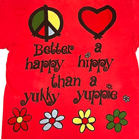 【USED】90's MOSCHINO JEANS happy hippy OVERSIZED T-SHIRT