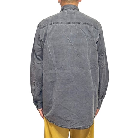 【USED】00's Eddie Bauer 3-POCKET RIPSTOP ZIP SHIRT