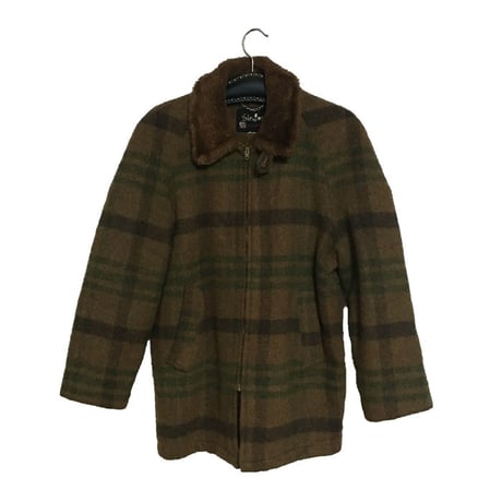 【USED】60'S SIR JAC CHECK BOA WOOLCOAT