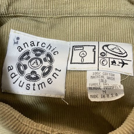 【USED】90'S ANARCHIC ADJUSTMENT CORDUROY SHIRT