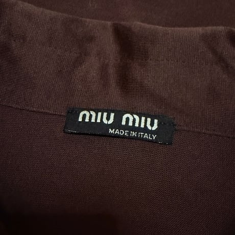 【USED】90's-00's miu miu HALF BUTTON POLO SHIRT
