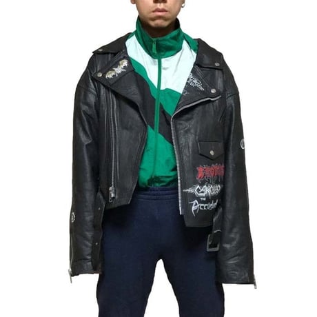 【USED】80'S HARDCORE PAINT CUSTUM RIDERS JACKET
