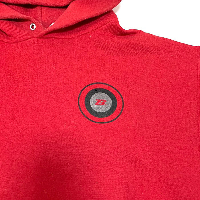 USED】90'S BUGLE BOY REFLECTIVE PRINT HOODIE |
