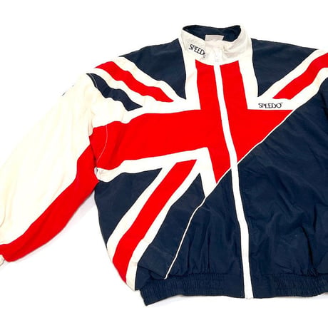 【USED】80'S-90'S SPEEDO UNION JACK PATCHWORK JACKET