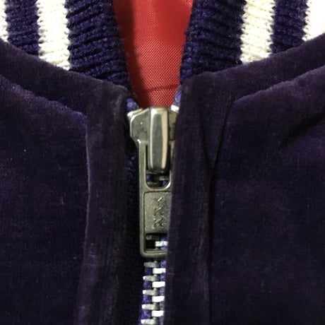 【USED】80'S-90'S VELOR SOUVENIR JACKET PURPLE