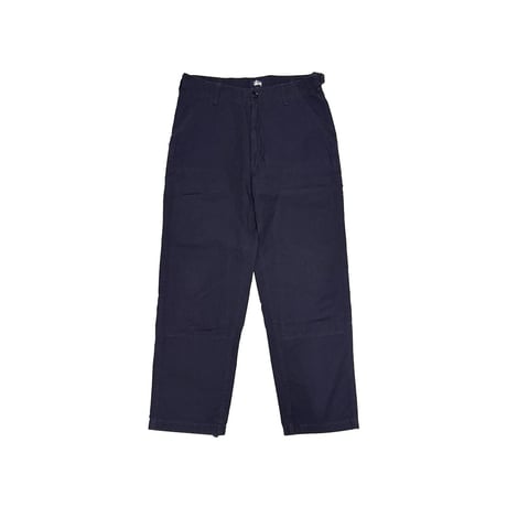 【USED】90's-00's STUSSY Ripstop Double Knee Work Pants Navy