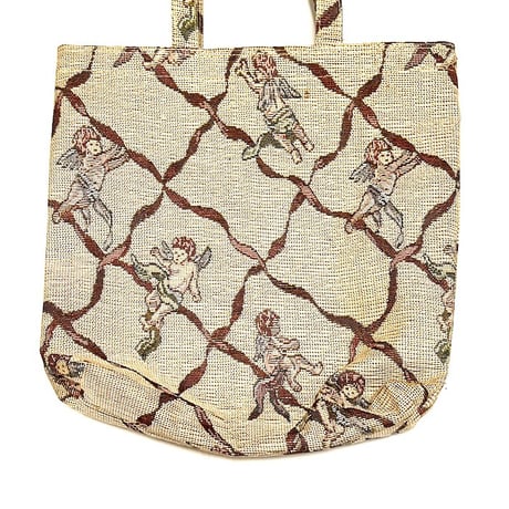 【USED】00s JACQUARD PUTTI TOTE BAG