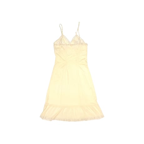 【USED】60's-70's LINGERIE SLIP DRESS CREAM COLOR