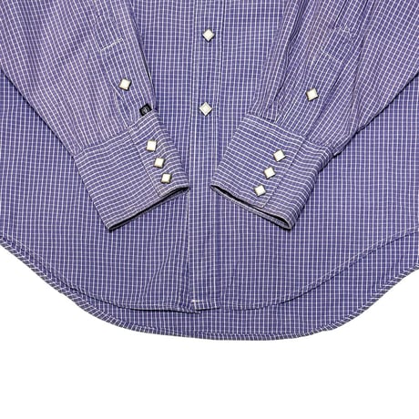 【USED】70's-80's ROCK MOUNT LATTICE CHECK WESTERN SHIRT