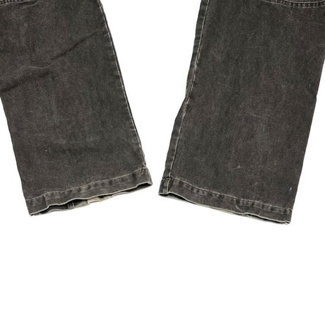 【USED】00'S GRIFFIN BONDAGE BLACK DENIM PANTS
