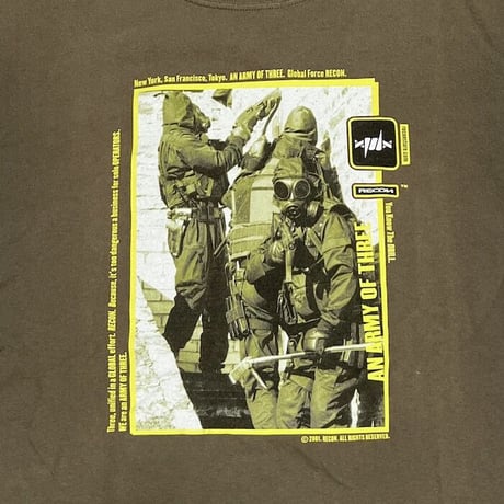 【USED】00'S RECON AN ARMY OF THREE T-SHIRT