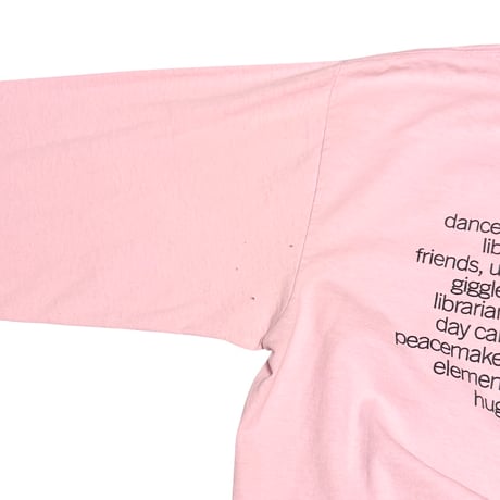 【USED】80's "No" Limits for Women Baby Pink Long Sleeve T-shirt