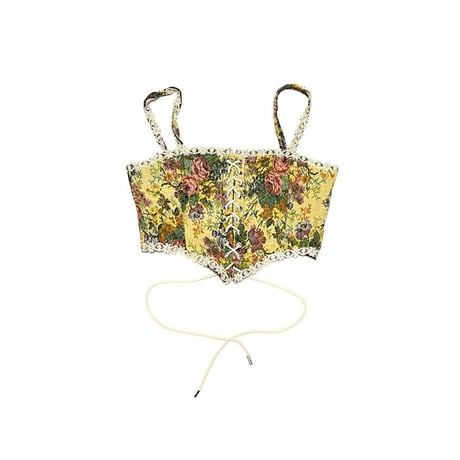 【USED】00's JACQUARD BUSTIER