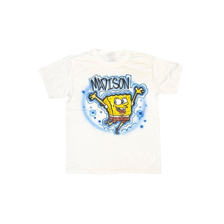 【USED】00's AIRBRUSHED SpongeBob "MADISON" T-SHIRT