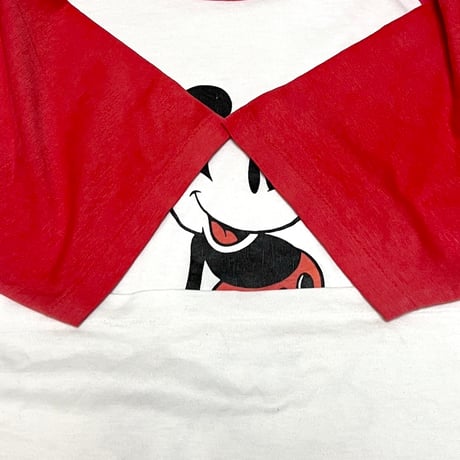 【USED】80's Walt Disney World MICKEY MOUSE RAGLAN T-SHIRT