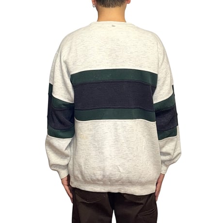 【USED】90's AZ SPORT Thermal Panel Pocket Sweatshirt