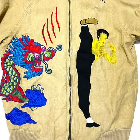 【USED】00'S MAHARISHI BRUCE LEE HEMP BOMBER JACKET