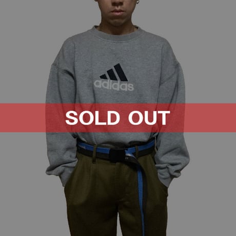 【USED】90'S ADIDAS EMBROIDERED LOGO SWEATSHIRT