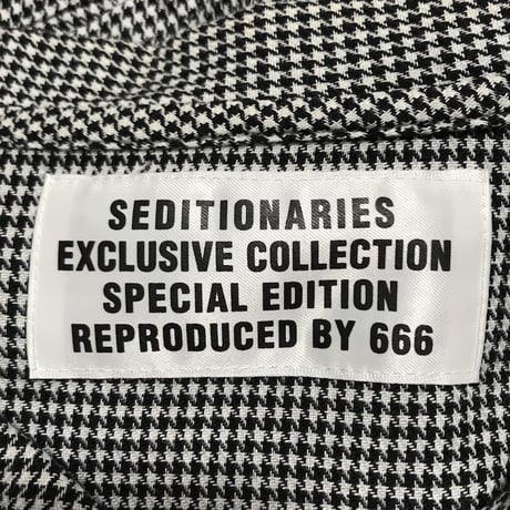 【USED】SEDITIONARIES HOUNDSTOOTH PETER PAN SHIRT BY 666