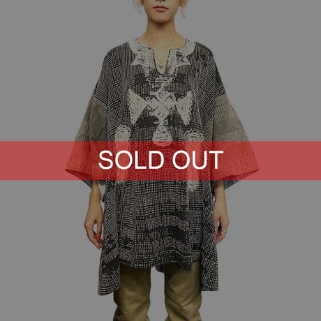 【USED】VINTAGE AFRICAN FUGU BATAKARI SMOCK JACKET KIMONO STYLE