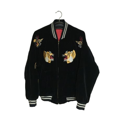 【USED】VELVET SOUVENIR JACKET BLACK
