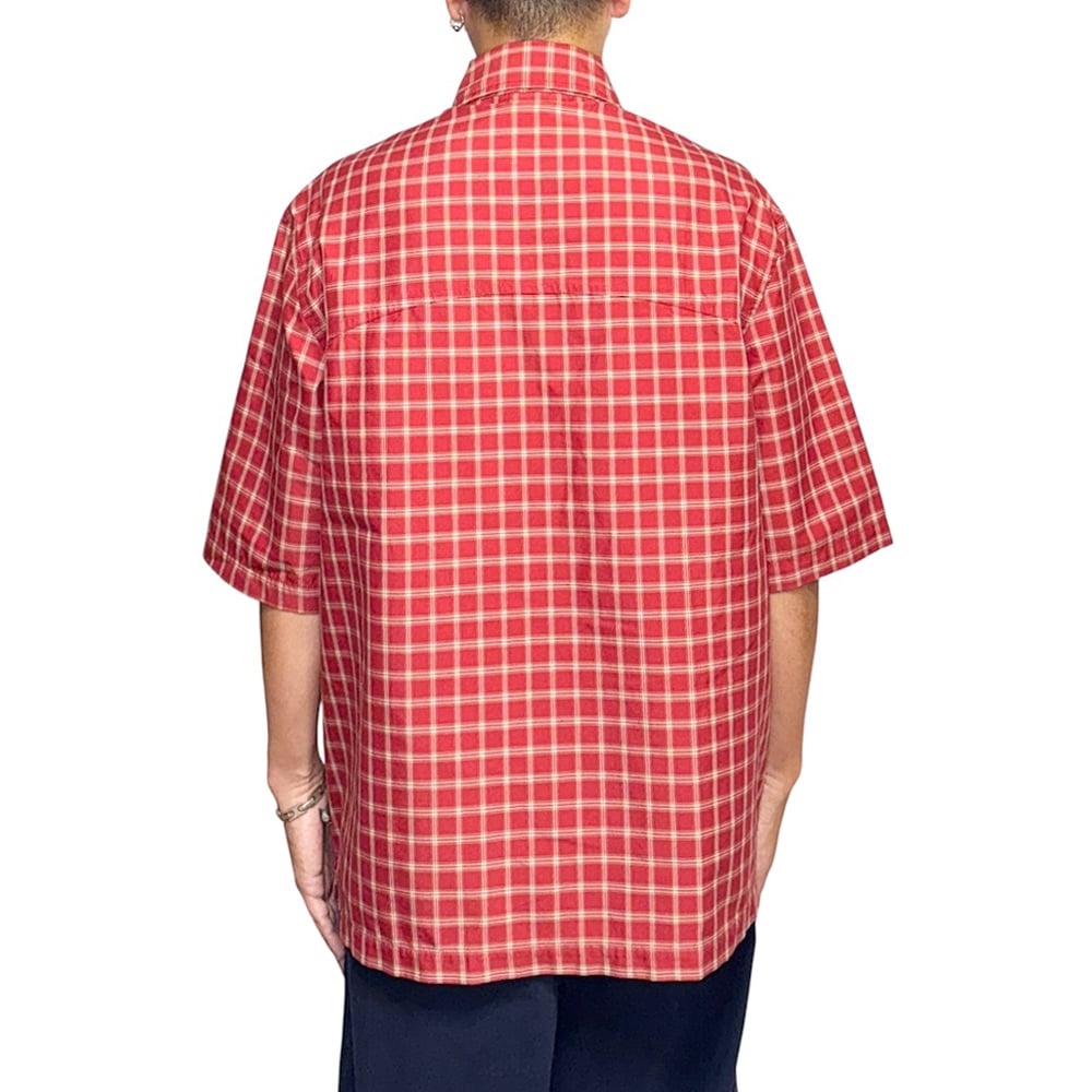 USED】00's NIKE ACG Plaid DRI-FIT Half Sleeve S