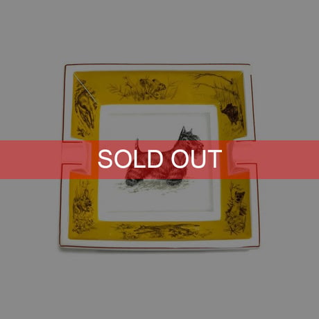【USED】HERMÈS PORCELAIN SCOTTISH TERRIER ASHTRAY