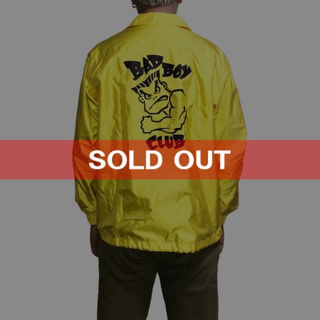 【USED】90'S  BAD BOY CLUB COACH JACKET YELLOW