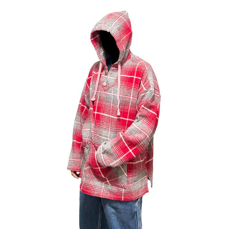 【USED】90'S BARREL ROLL FLANNEL CHECK MEXICAN PARKA