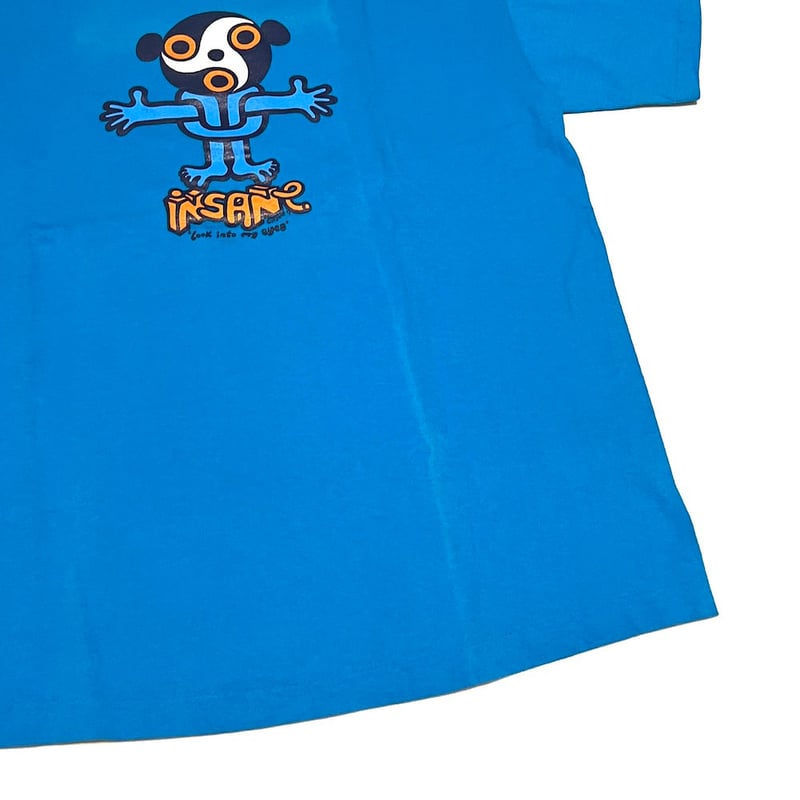 USED】90's insane Look into my eyes T-SHIRT SKY USED】90's insane Look into my eyes T-SHIRT SKY