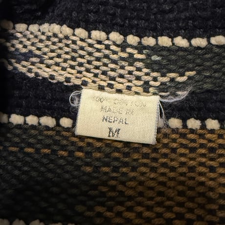 【USED】90's RUG VEST MADE IN NEPAL