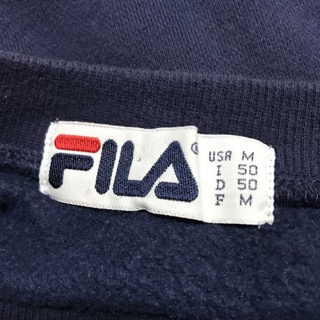 【USED】90'S  FILA EMBROIDERY LOGO SWEATSHIRT