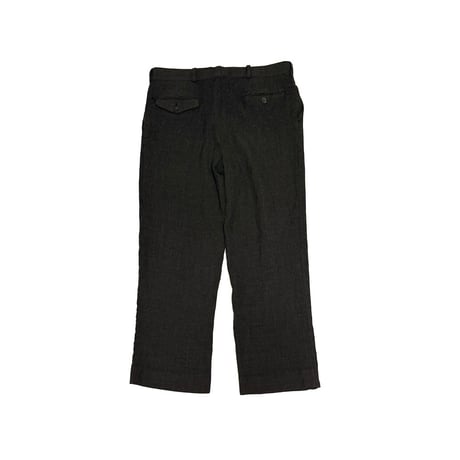 【USED】80's CHAPS Ralph Lauren Wool Wide Slacks Dark Gray Made In Canada