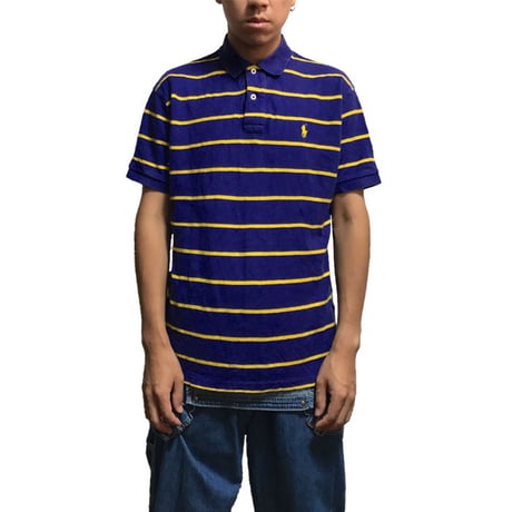 【USED】POLO RALPH LAUREN BORDER POLO SHIRT