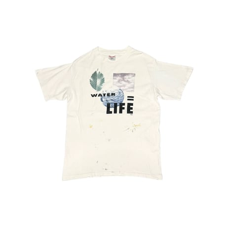 【USED】90's WATER LIFE DIRTY T-SHIART