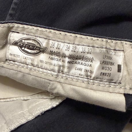 【USED】Dickies Wide Black Cargo pants WG30