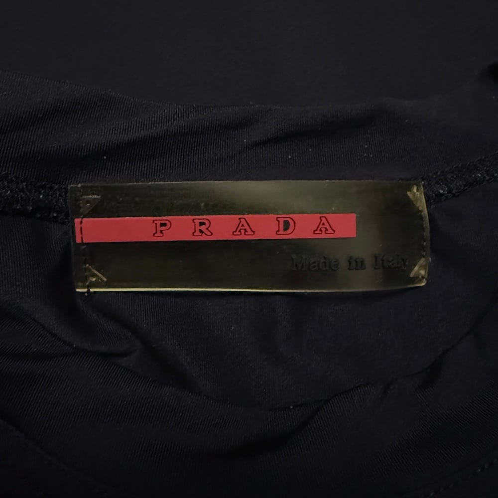 USED】90's-00's PRADA SPORT L/S T-shirt w/ Rea