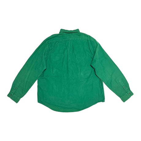 【USED】90's Polo by Ralph Lauren BIAS DOUBLE POCKET SHIRT GREEN